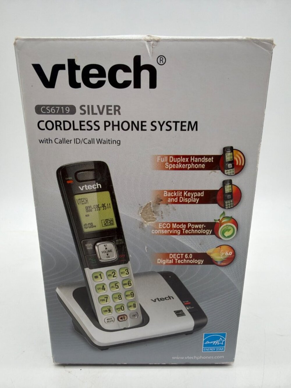 VTech Silver Cordless Phone System with Caller ID - CS6719